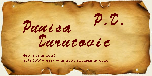 Puniša Durutović vizit kartica